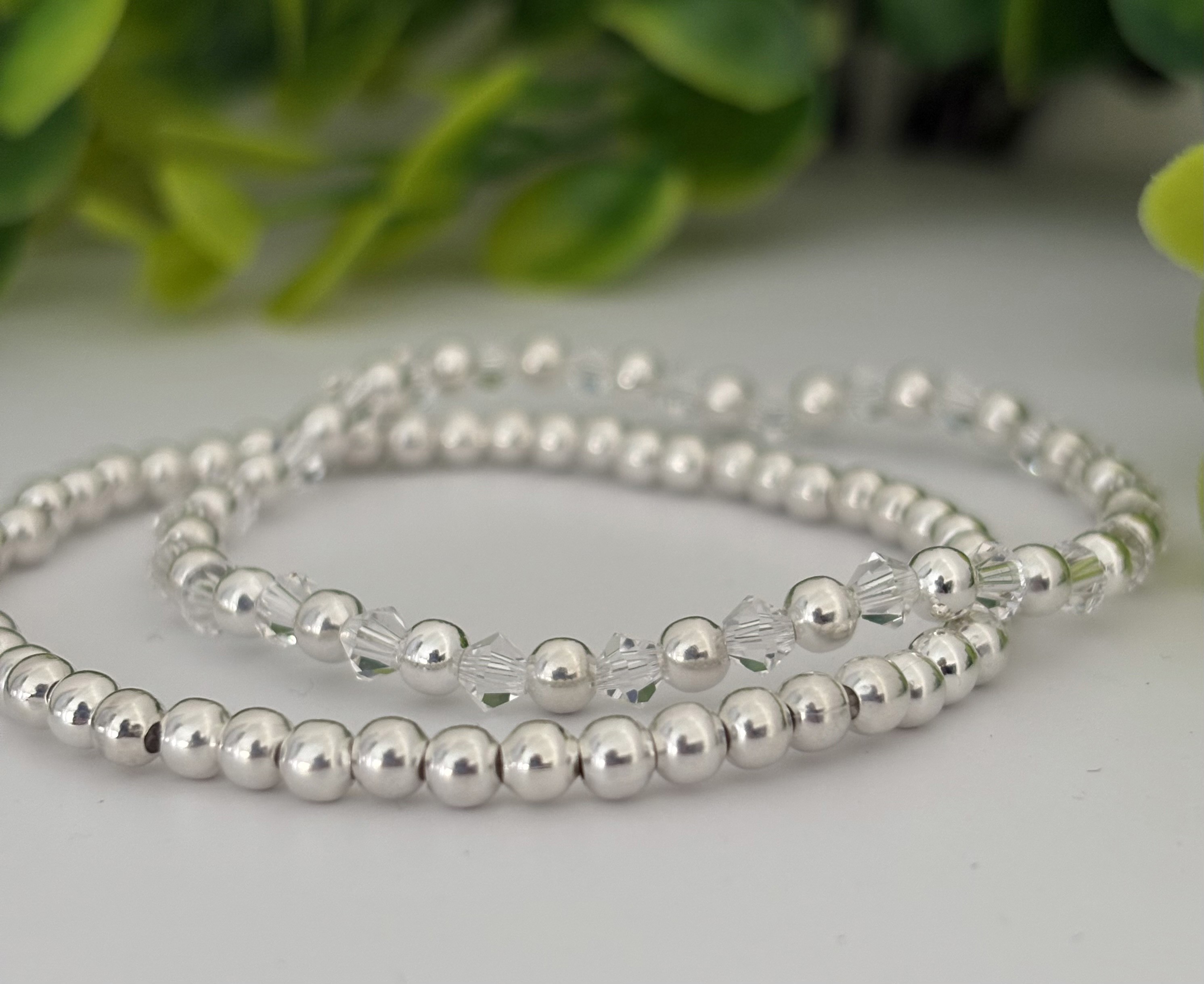 Silver Plated & Crystals Duo
