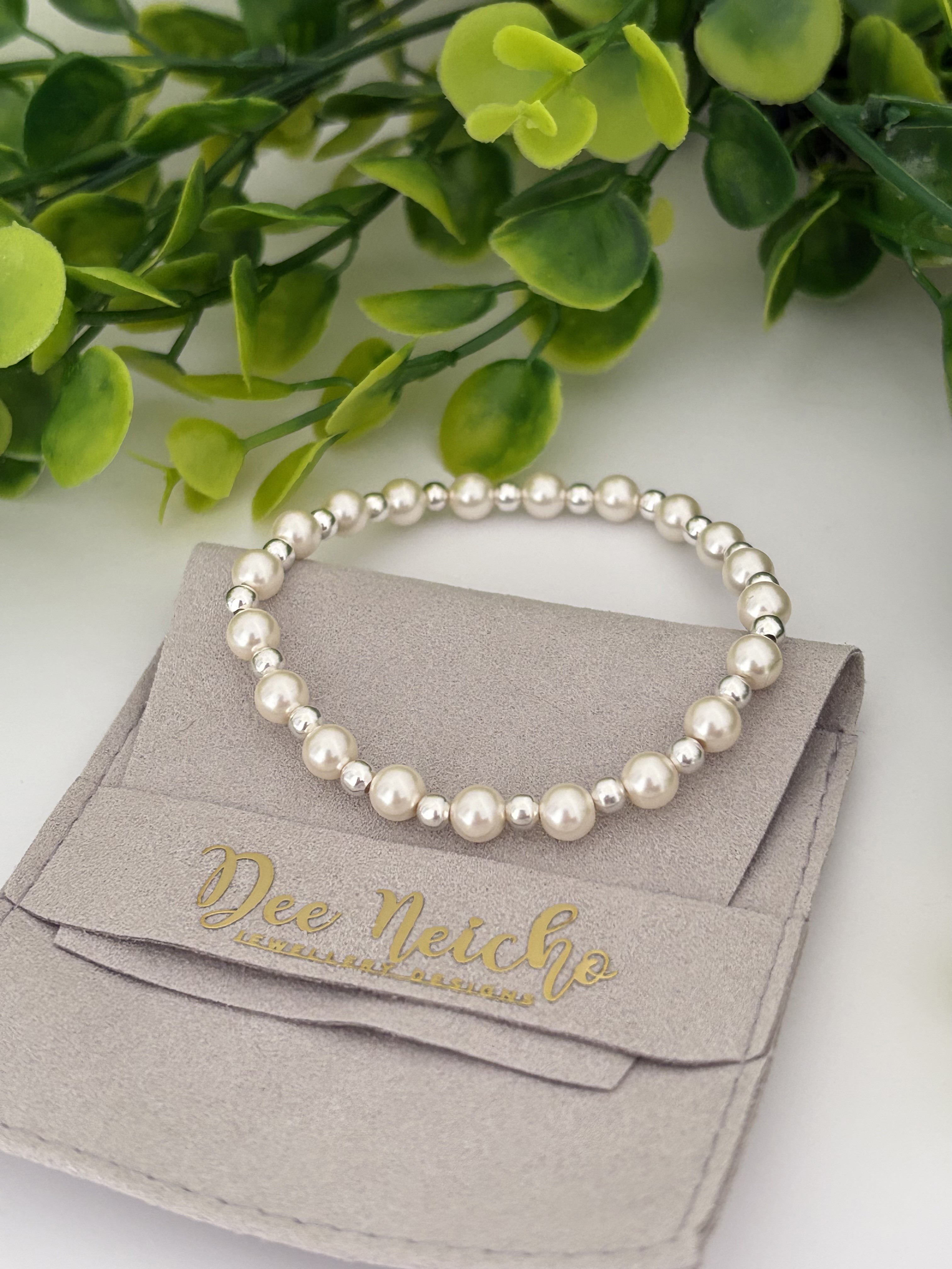 Silver plated & pearl