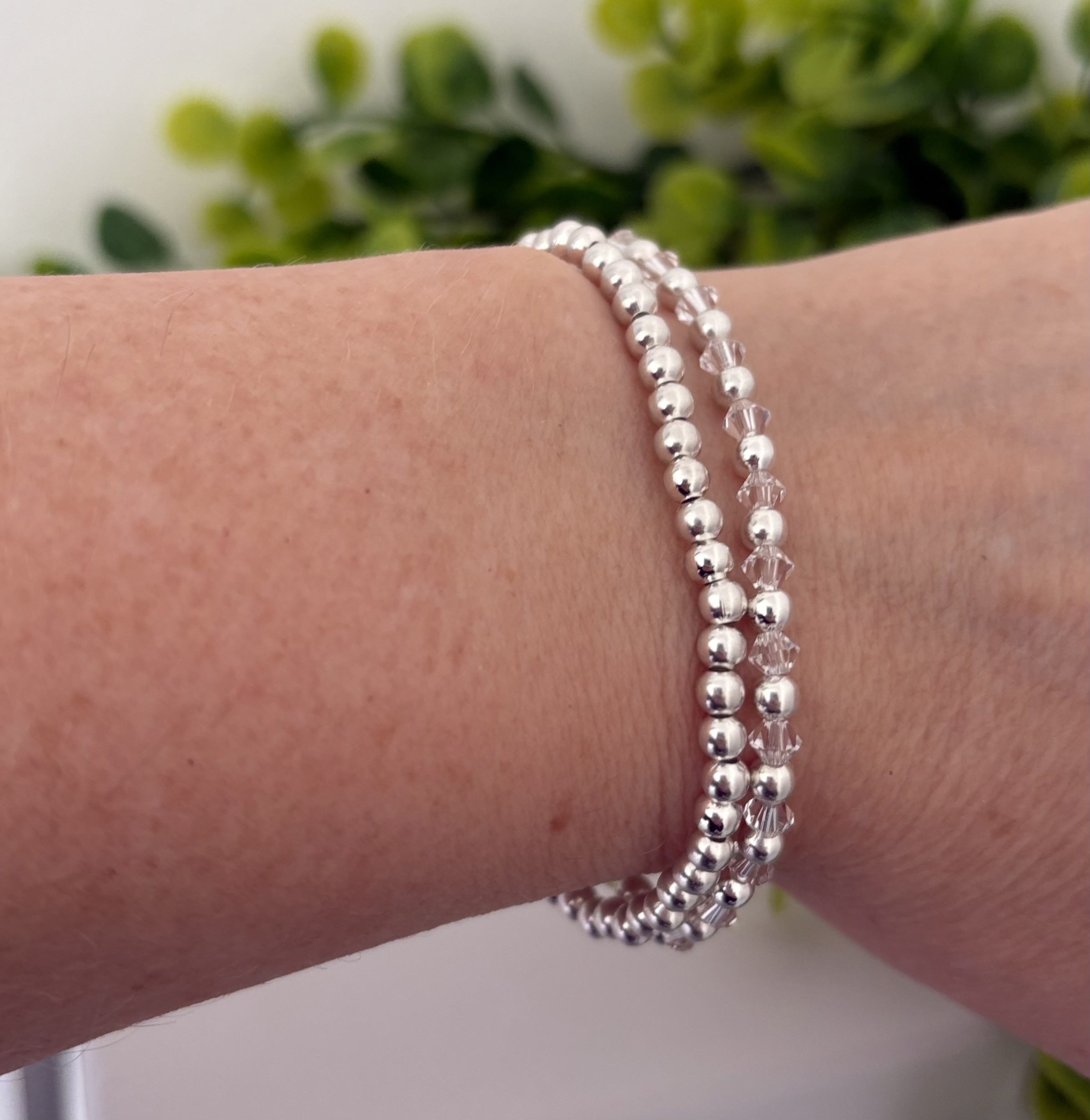 Silver Plated & Crystals Duo